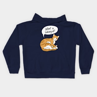 WATCHU LOOKIN' AT? CAT Kids Hoodie